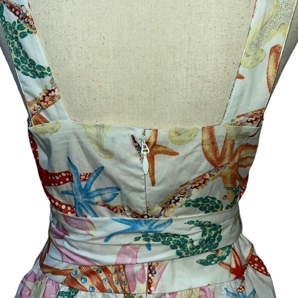 FTF Sleeveless Flair Seashell Print Dress - Picture 9 of 14